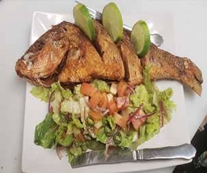 Whole Red-Fish Snapper with Side Salad